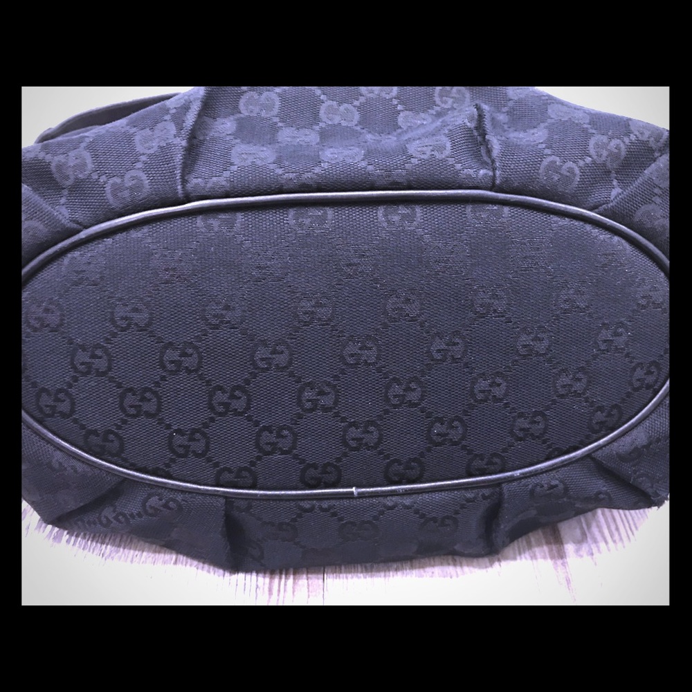 Authentic Gucci canvas hobo bag